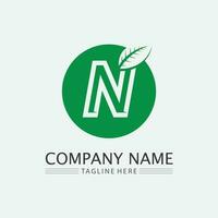 N Letter Logo Template vector