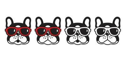 dog vector french bulldog sunglasses icon cartoon character puppy logo illustration doodle