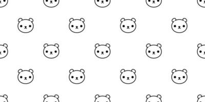 oso sin costura modelo polar oso vector panda osito de peluche antecedentes aislado fondo de pantalla repetir