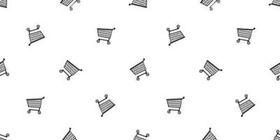 shopping cart seamless pattern vector basket bag scarf isolated repeat wallpaper tile background illustration gift wrap paper