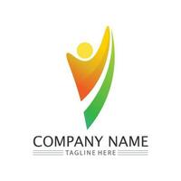 people logo design.fun people,healthy people,sport,community people symbol vector illustration