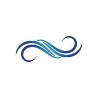 Waves beach logo and blue symbols template icons app vector