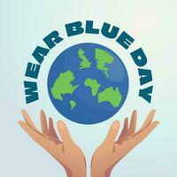 wear blue day design template for celebration. wear blue day vector illustration. wear blue day event.