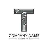 letter T logo image and font T design graphic  vector