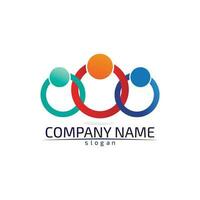 people logo and care logo design vector