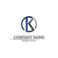 K logo design K letter font Concept Business logo vector and design initial company