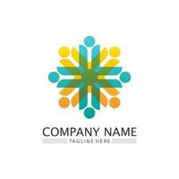 People logo, Team, Succes people work, Group and Community, Group Company and Business logo vector and design Care, Family icon Succes logo