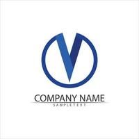 V Letter Logo Template vector