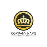 Crown Logo king logo queen logo, princess, Template vector icon illustration design imperial, royal, and  succes logo business