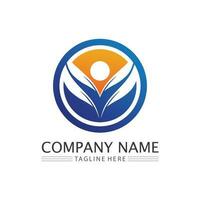 Community logo people work team and business vector logo and design group family