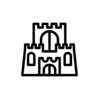 Royal castle icon in trendy line style design. Vector graphic illustration. Royal fortress symbol filled for website, logo, app and interface design.