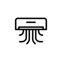 Air conditioner icon in trendy line style design. Vector graphic illustration. Air conditioner symbol for website, logo, app and interface design. Black icon vector