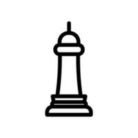 Chess game icon in trendy line style design. Vector graphic illustration. Chess game symbol for website, logo, app and interface design. Black icon vector