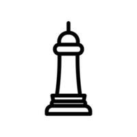 Chess game icon in trendy line style design. Vector graphic illustration. Chess game symbol for website, logo, app and interface design. Black icon vector