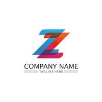 Z letter and font Z logo design vector identity illustration