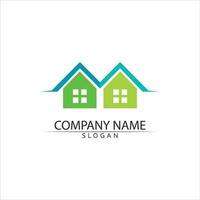 Real estate and home buildings vector logo icons template