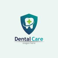 Ilustración de vector de plantilla de logotipo dental