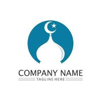 islamic icon and ramadhan logo design vector graphic sign