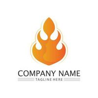 fire flame logo icon vector design template