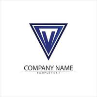 V Letter Logo Template vector