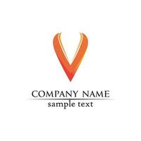 V letters business logo and symbols template vector