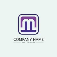 M Letter Logo Template vector