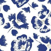 Blue Abstract Floral seamless pattern design for fashion textiles, graphics, backgrounds and crafts vector