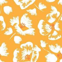 Orange Abstract Floral seamless pattern design for fashion textiles, graphics, backgrounds and crafts vector
