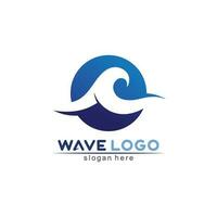 Water wave icon vector