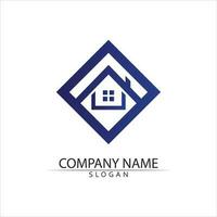 Real estate and home buildings vector logo icons template