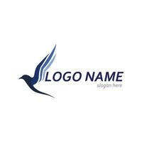 Birds and swallow dove logo design and vector animal wings and flying bird