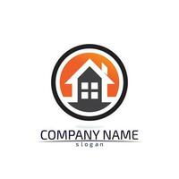 Real estate and home buildings logo icons template vector