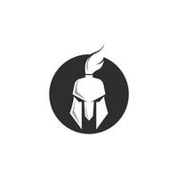 plantilla de logotipo de casco espartano vector