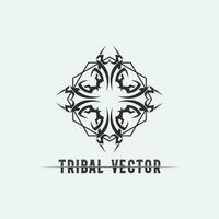 tribal, clásico, negro, étnico, tatuaje, icono, vector, ilustración, diseño, logotipo vector