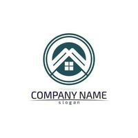 Real estate and home buildings logo icons template vector