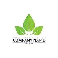 Tree leaf vector design eco friendly concept logo