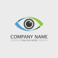 ojo y visión diseño cuidado vector logo icono