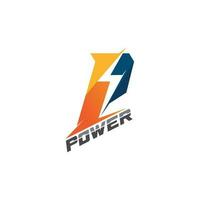 the power vector, flash ogo and thunderbolt and icon electricity illustration template design vector