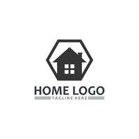 Real estate and home buildings vector logo icons template