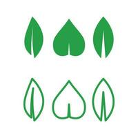 logotipos de la ecología de la hoja del árbol verde vector