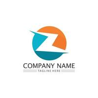 Z letter and font Z logo design vector identity illustration