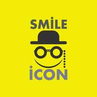 icono de sonrisa, sonrisa, diseño de logotipo vectorial, emoticonos felices, diseño divertido y felicidad de emoji vectorial vector