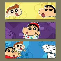 Colorful Horizontal Banner for Cartoon Kids and Dog vector