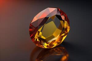 Gemstone on a dark background. photo