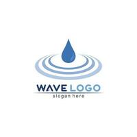 Water wave icon vector