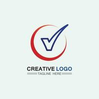 Checklist check mark logo vector or icon. Tick symbol in green color illustration. Accept okey symbol for approvement or cheklist design