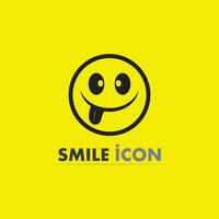 icono de sonrisa, sonrisa, diseño de logotipo vectorial, emoticonos felices, diseño divertido y felicidad de emoji vectorial vector