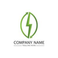 Tree leaf vector and green logo design friendly concept