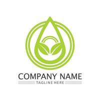 Eco Energy Vector Logo with leaf symbol. Green color with flash or thunder graphic. Nature and electricity renewable. This logo is suitable for technology, recycle, organic.