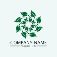 leaf logo design vector for nature symbol template editable,Green leaf logo ecology nature element vector icon.